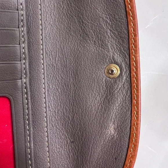 Dooney & Bourke Grey and Tan Leather Wallet - Picture 7 of 7